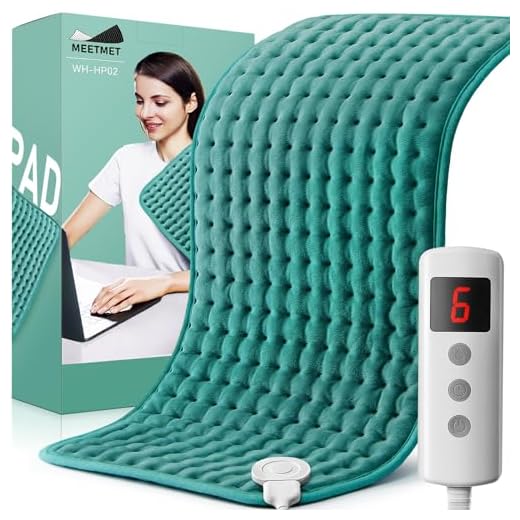 MEETMET Almofadas De Aquecimento Elétrico Para Alívio Da Dor No Ombro, Pescoço, Presentes Para Mulheres, Homens, Mãe, Pai, Natal, Dia Das Mães, Dia Dos Pais Com Desligamento Automático E 6 Configuraçõ