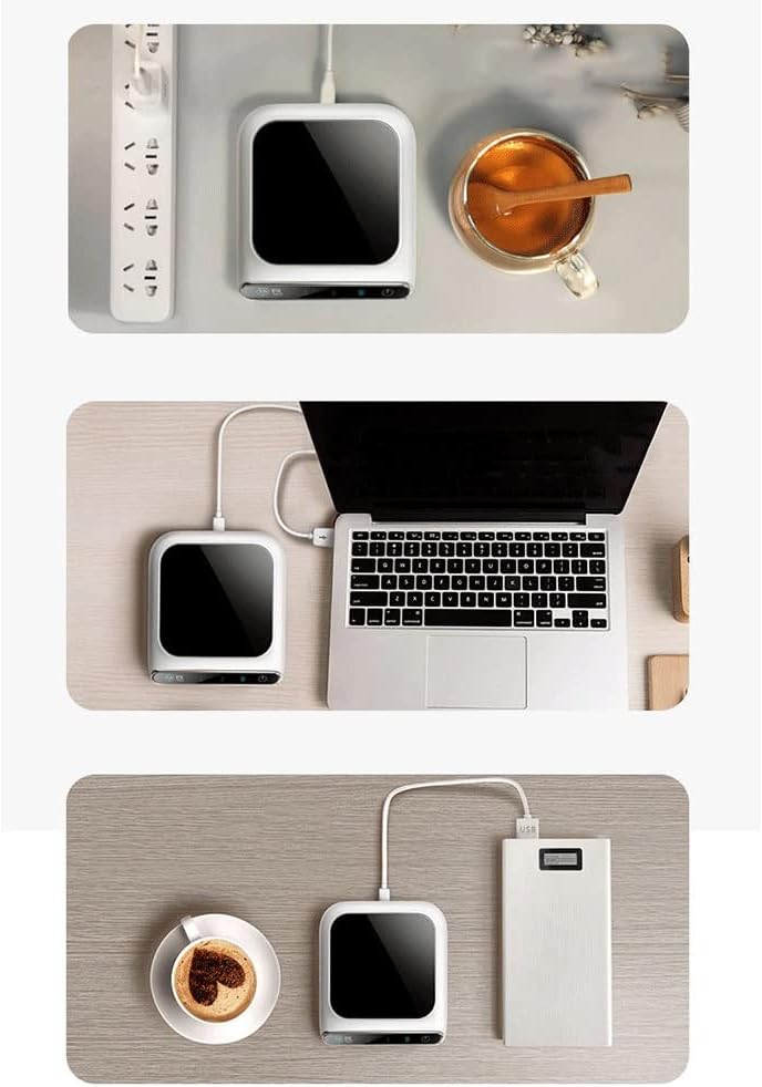 Thermostatic Cup Coaster Candle Warmer Plate Electric Cup Beverage Warmer Plate Coffee Mug Warmer for Office Home Use Heater