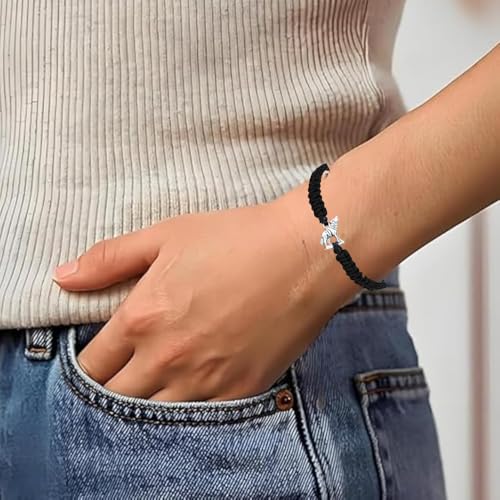 Sportybella Wolf Bracelet for Men and Women, Adjustable Handmade Braided Rope Bracelet with Howling Wolf Head Charm.3