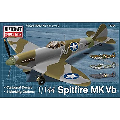 Minicraft Spitfire VB USAAF/RAF Model Kit (1/144 Scale)