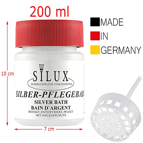 Silberbad für Silberschmuck 200 ml Made in Germany Silberreiniger für Schmuck Schmuckreiniger Profi Silber Reiniger Silberputzmittel