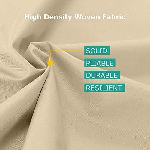 Sunpatio Outdoor Ottoman Cover, Heavy Duty Waterproof Rectangular Coffee Table Cover, Patio Furniture Side Table Cover, All Weather Protection, 40" L X 30" W X 18" H, Beige #TOP3