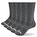 Uomo 5 paia di calzini bianchi da lavoro in cotone traspirante traspirante con cuscino deodorante da uomo -Grey-L(Men 38-42)