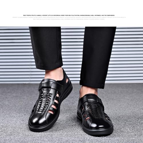 Men's Summer Working Business Dress Sandals Summer Fisherman Beach Shoes Causal Synthetic Leather Walking Office Breathable Oxfords4