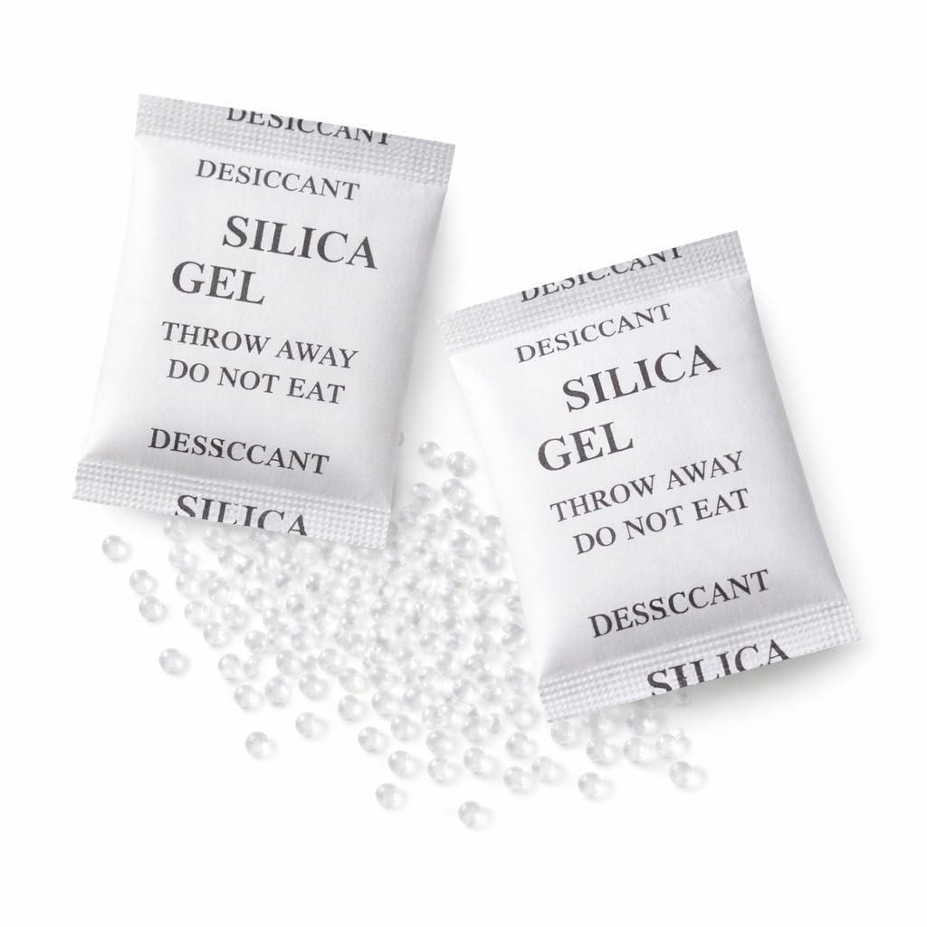 Silica Gel Packets – 5 Gram Desiccant Packs, Moisture Absorbers for Food Storage with Color Indicating, Food Grade Silica Packets for Foods, Seeds, 3D Filaments, Electronics, Safes (25, 5 g)-image-45