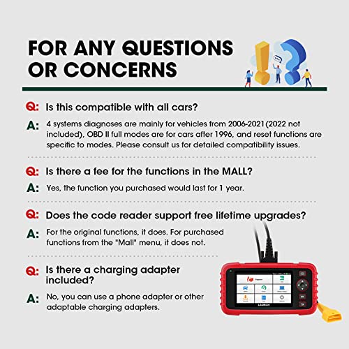 Launch Crp129X Elite 2023 New Obd2 Scanner For Car, 8 Reset Oil/Epb/Sas/Tpms/Bms/Throttle/Dpf Reset, Injector Coding, Abs Srs Transmission Engine Code Reader, Lifetime Free Update Scan Tool, Auto Vin #TOP7