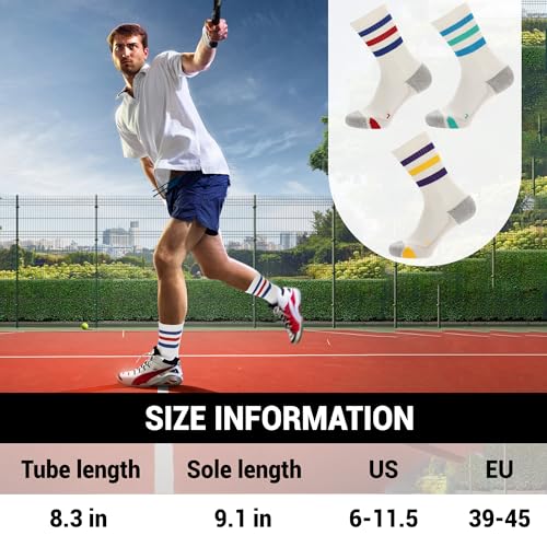 Ultrafun 3/4 Pairs Athletic Running Socks Men Women Compression Cushioned Crew Gym Sports Basketball Socks4