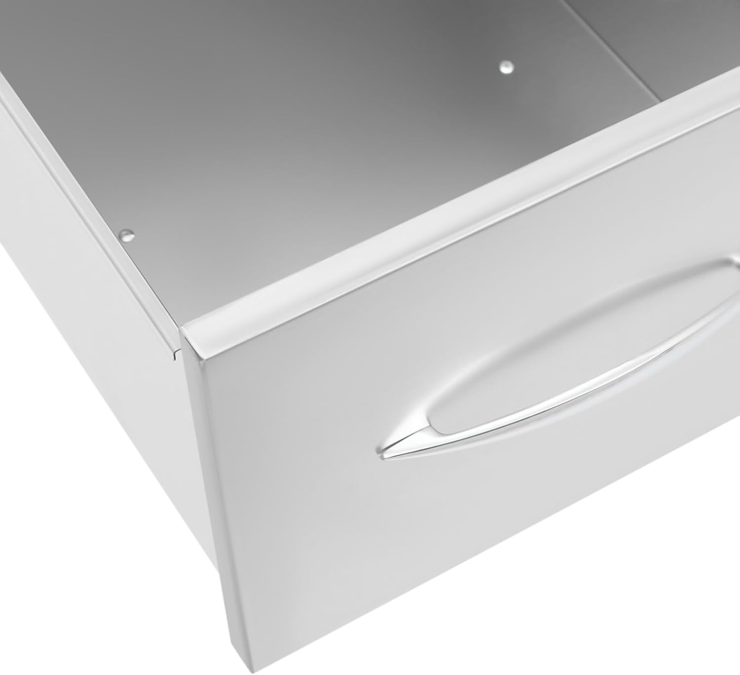 Stainless Outdoor Kitchen Steel Drawer 29.5"Wx10"Hx19.7"D Flush Mount Access 2-Drawer BBQ Stainless Steel Drawers for Outdoor Kitchen Island or Grill Station