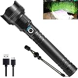 Led Flashlights High Lumens Rechargeable, Powerful 90000 Lumens Super Bright Flashlight with USB...