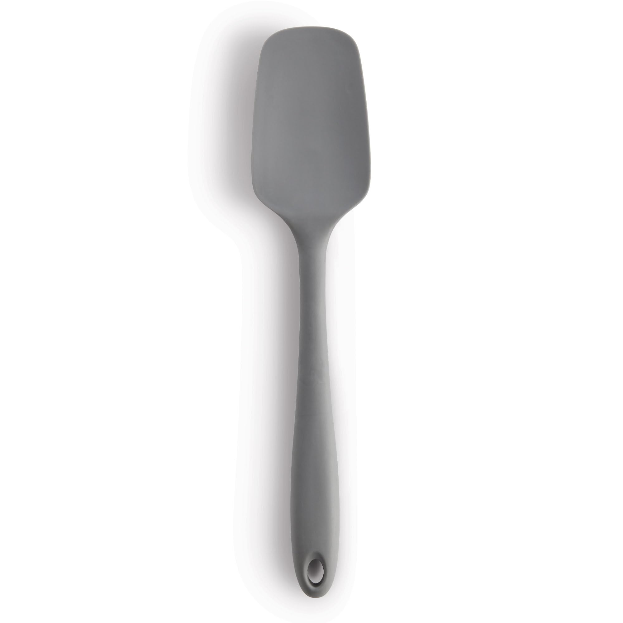 Mrs. Anderson’s Baking Silicone Spoon-Shaped Spatula, Flexible And Nonstick, One-Piece Design, Gray, For Mixing, Folding, Scraping, Baking, And Cooking