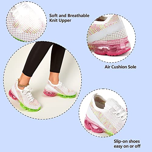 Image of LUCKY STEP Women Air Cushion Fashion Sneakers Breathable Casual Comfortable Lightweight Walking Shoes