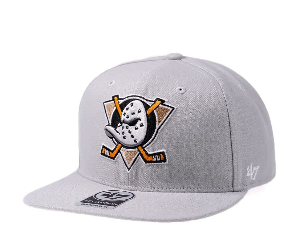 47 47brand Anaheim Ducks Snow Grey Edition Captain Snapback Cap