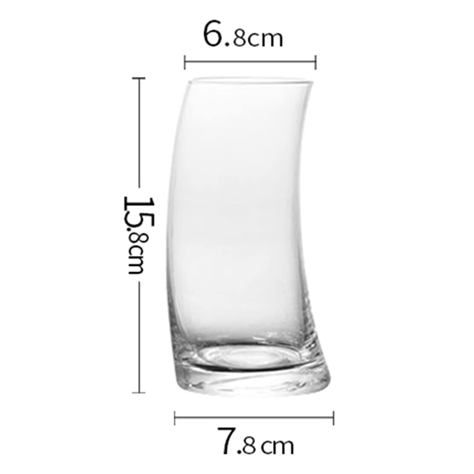 Glas-Kaffeetassen, kreative Trinkgläser, Cocktailglas, Segelboot-Form, Glas-Trinkgläser für Wasser, Bier, Wein, Whiskey, Cocktails, Kaffeetassen (Farbe: B)