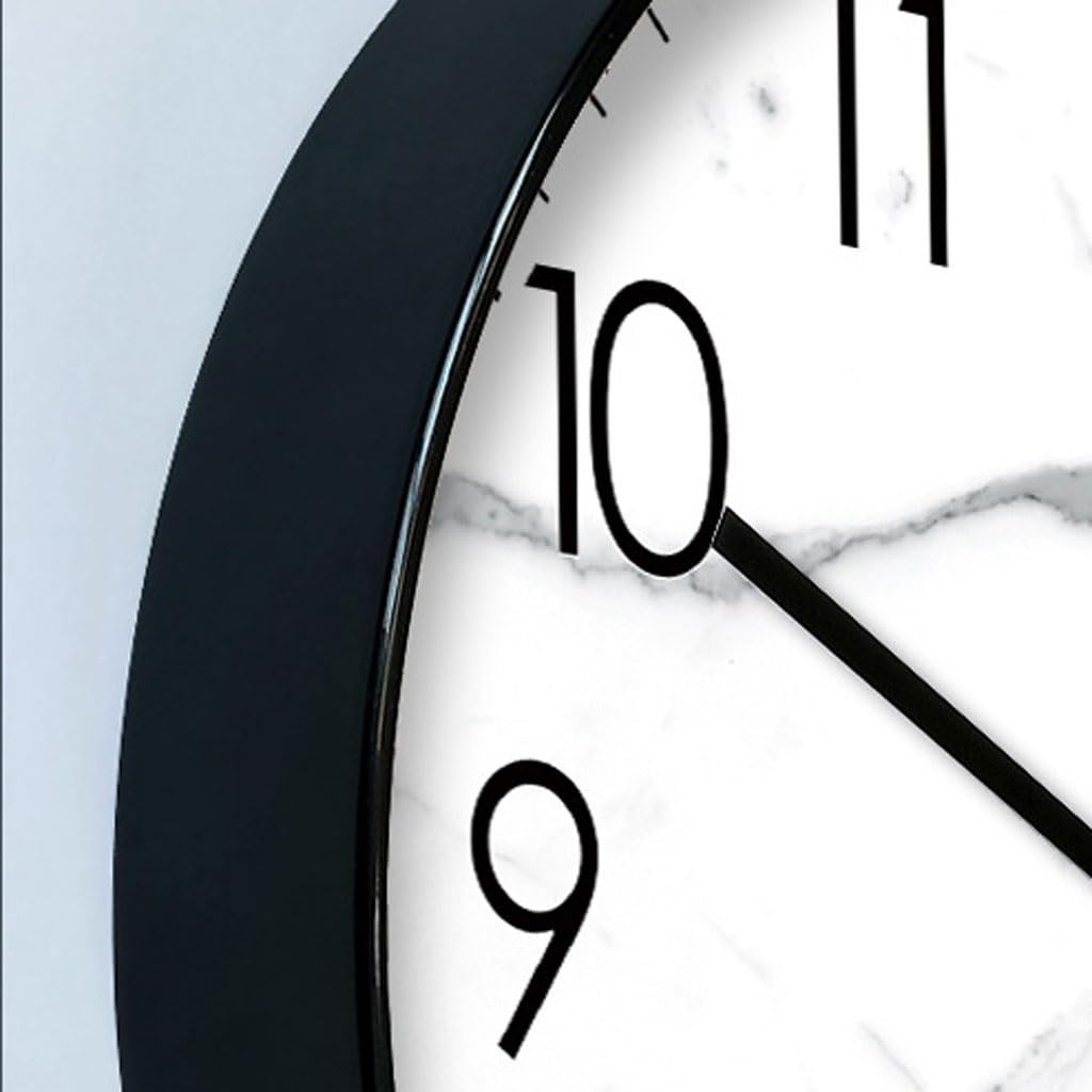 Orologio da parete Orologio da parete con texture in marmo Orologio da parete for soggiorno, camera da letto, studio, silenzioso, al quarzo Reloj De Pared(A)