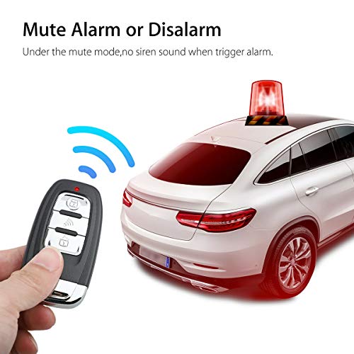 HIWOWSPORT 9pcs Car Keyless Entry Engine Start Alarm System Push Button Remote Starter Stop