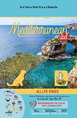 Mediterranean Diet All Life Stages Fish (Tuna & Sardine) and Olive Oil Dog Food 4 Lbs.
