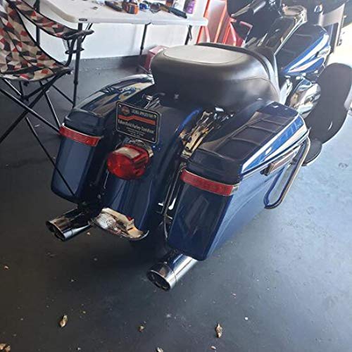 Sharkroad 4" Chrome Slip-On Mufflers For Harley Touring 2017-2023 Street Glide, Road Glide, Road King,Electra Glide, 21Cc #TOP4