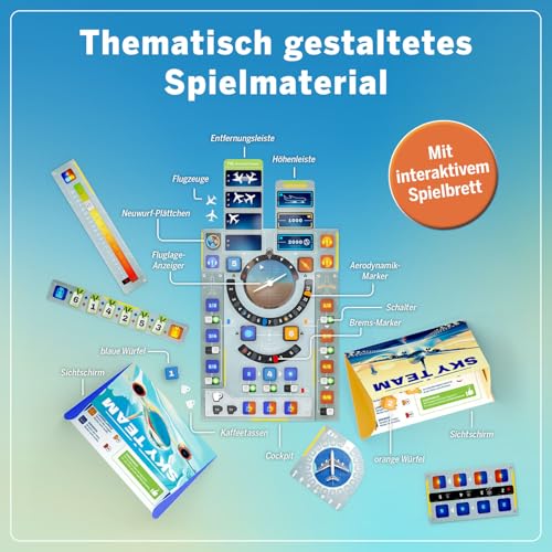 Kosmos 684044 Sky Team - Bereit zur Landung? Spiel des Jahres 2024, kooperatives Spiel für 2 Personen ab 10 Jahre, Strategiespiel, Brettspiel, Gesellschaftsspiel