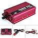 1500W Power Inverter DC 12V to AC 110V Car Converter USB Adapter Built in Cooling Fan with Plug Cable Used for in Cars Powers up Notebook Laptop DVD Playe