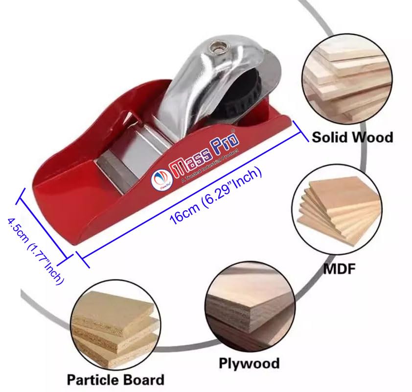 Image of 2Pcs Woodworking Planer, Heavy Duty, Metal Body, For Wood Work Carving, Trimming, DIY Projects