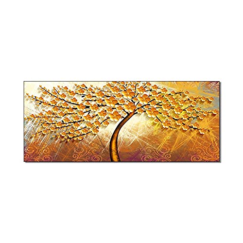 Diamond Painting Arbre de Vie Doré 5D : Grand Kit Complet de Broderie Strass 80x180cm