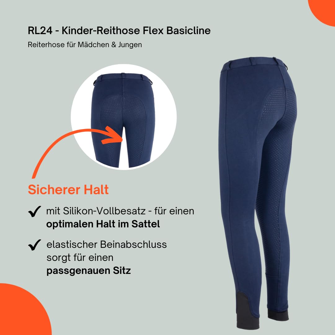 HKM Unisex – Babys Reithose Silikon Vollbesatz Flex Basicline