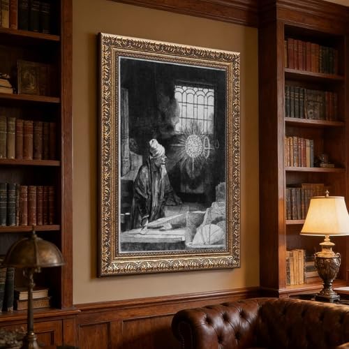 Docteur Faust Rembrandt impression sur toile cadre suspendu - 3