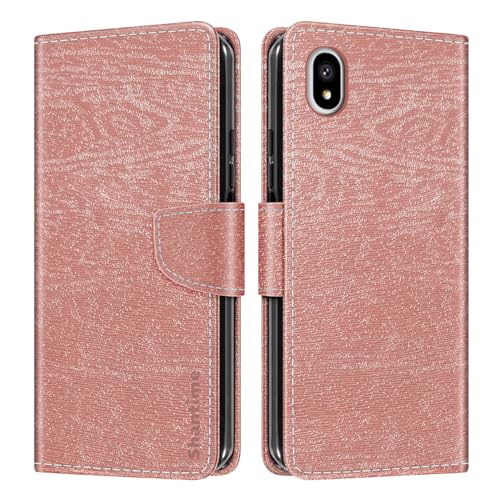 Shantime ���U�[���z�P�[�X Bigme Hibreak 4G 5.84 �Ƃ̌݊������� �J���t���蒠�^ �J�[�h���[ �}�O�l�b�g�� �S�ʕی�V�F��(���[�Y�S�[���h)