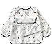 Happy Cherry-Tablier Bavoirs pour Enfants A Manches Longues Bavoirs Imperméables avec Bavoir D'alimentation de Poche Résistant Aux Taches Pendant 6 Mois A 5 Ans pour Manger et Peindre Bébé 2 PCS