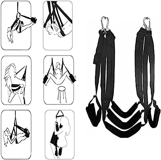 Accesorios de Yoga Columpio Interior Parejas giratorias adecuadas para rotación Libre Columpio Negro Ajustable