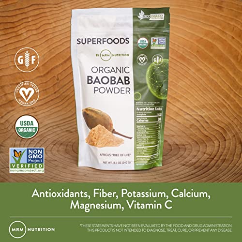 MRM Nutrition Organic Baobab Powder | Superfoods | Digestive Health | Antioxidant | 40 Servings - Image 4