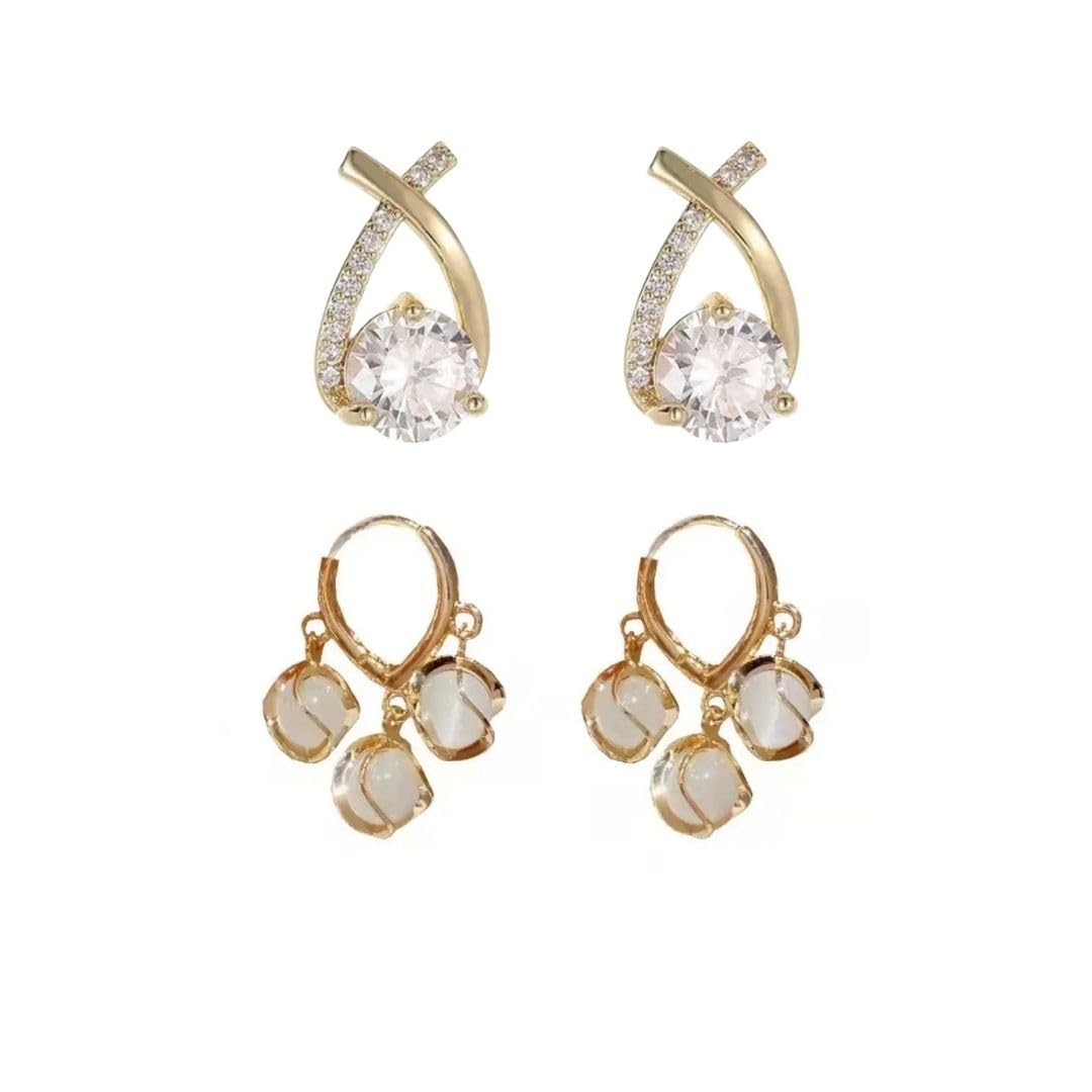 Alloy Stud Hoop Earrings for Women & Girls | Lightweight Fashion Jewelry & Versatile Design-image-37