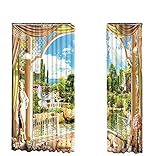 Bbhhyy Vorhang Blickdicht, Wärmegedämmte Vorhänge Lichtfilterung und Datenschutzerklärung Home Dekorative Verwendet for Wohnzimmer Esszimmer Schlafzimmer Badezimmer EIN Paar Panels (Size : W55)