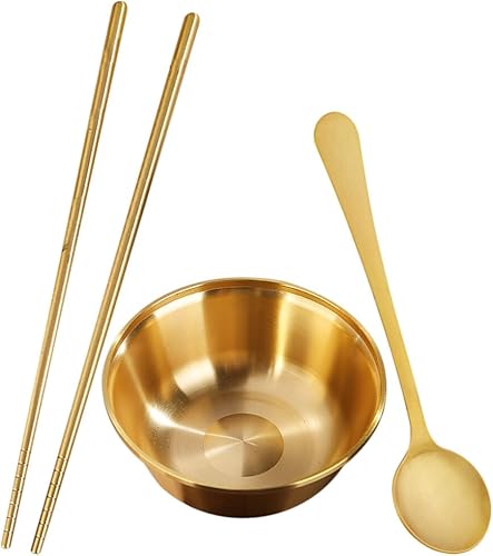 GANAZONO Palillos 1 juego de cuenco de latón para ofrendas budistas, cuenco de agua bendita, cuenco de yoga y meditación, cuenco de ensalada de