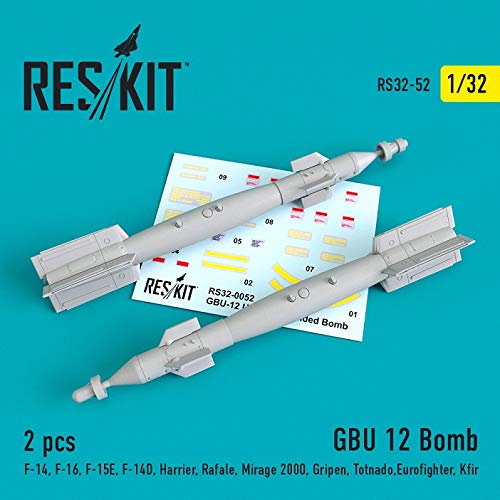 Reskit RS32-0052 - 1/32 GBU 12 Bomb (2 pcs) Scale Plastic Model arms and Weapons