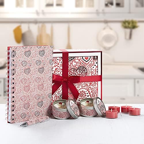 Scented Candle Gifts for Mum, Candle Gifts for Women, Pen and Notebook Gifts