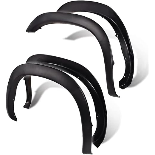 PIT66 Fender Flares Compatible With 2002-2008 Dodge Ram 1500/2003-2009 Ram 2500 3500 (Do not fit Dually models) Textured Factory Style Black Polypropylene Wheel Cover 55276209AC