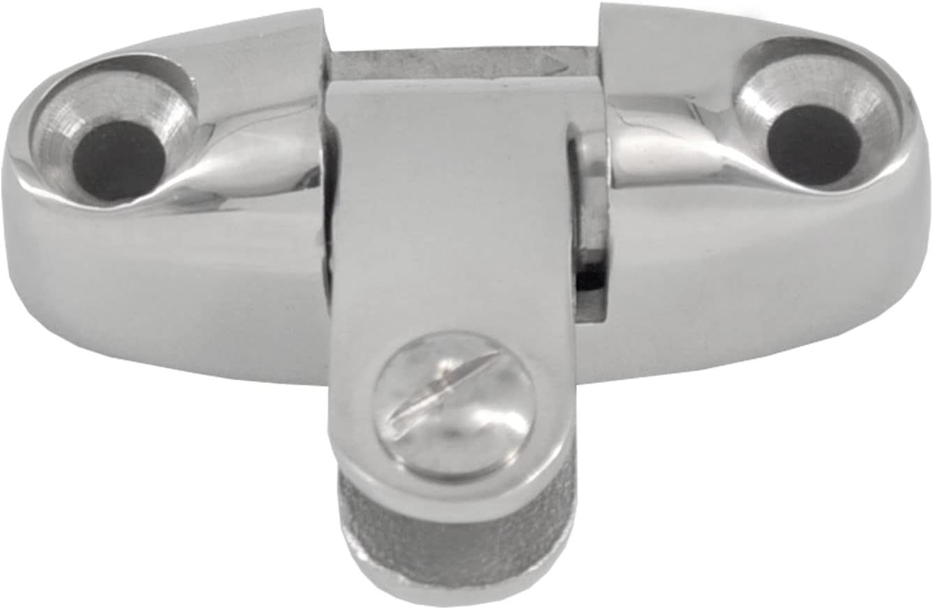 Marine City 316 Stainless Steel Bimini Top Deck Hinge – Swivel Mount For Boat Canopy, With Removable Pin & Hardware (Pack Of 1)