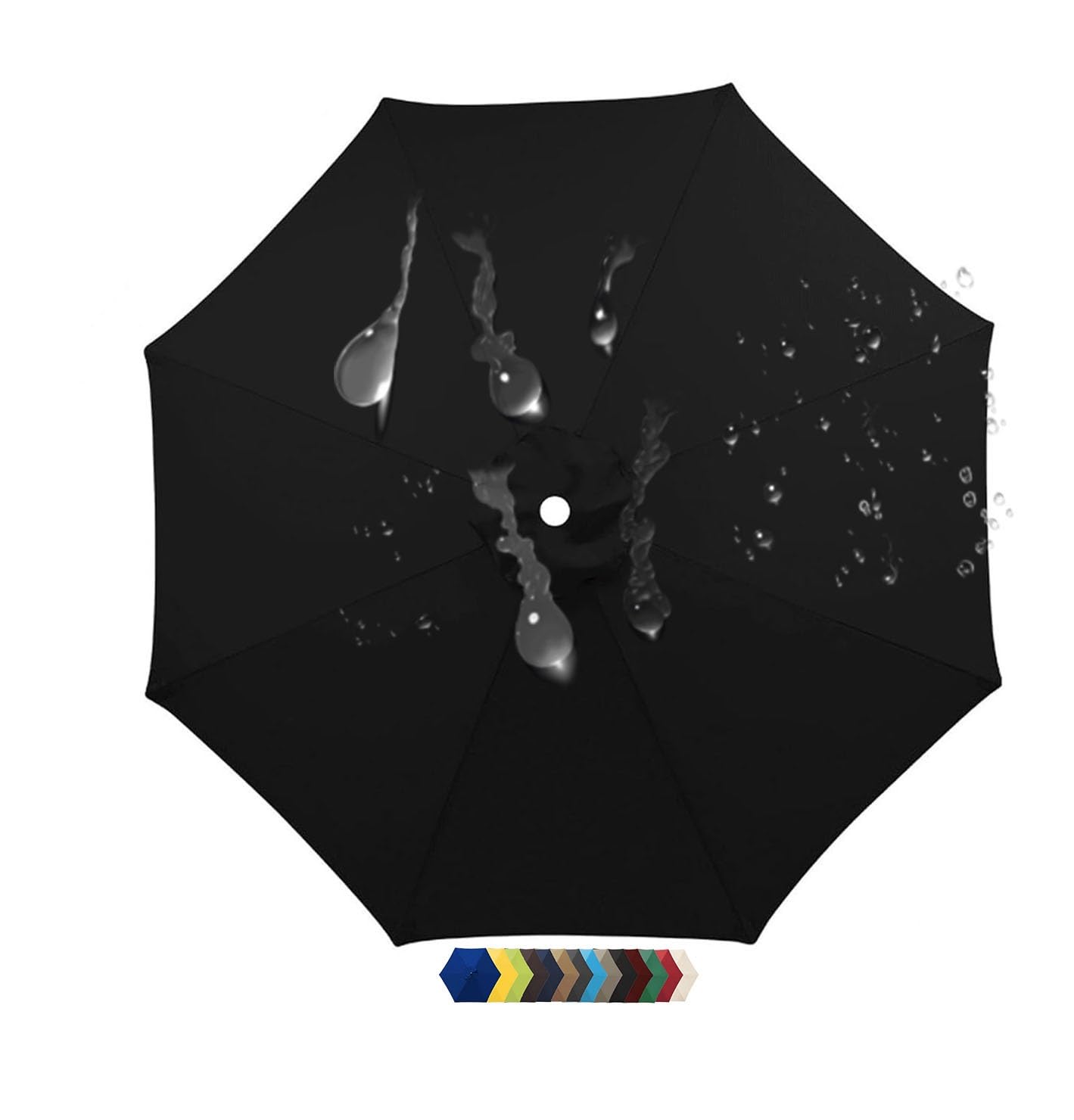 ILiemao Umbrella Replacement Cloth 6 Arms/8 Arms Replacement Parasol Canopy Cover 2m 2.30m 2.5m 2.7m 3.0m Outdoor Patio Garden Umbrella Canopy Market Patio Canopy Cover(M2,300 cm 9.8ft 6 Ribs)