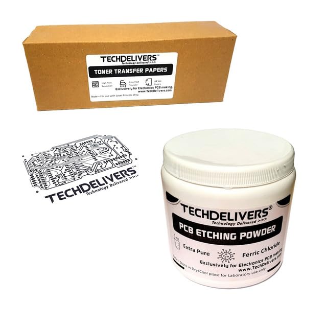 Ferric Chloride for PCB Etching 500grams with 10Pcs Toner Transfer Paper for PCB making