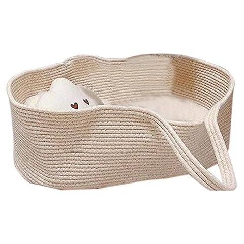 Yuehuamech Baby Moses Korb Tragbare Baby Bett Handheld , Baumwolle Seil Infant Bett Carrycot Baby Bettwäsche Baby Schlafsack für im Freien Reise Auto Cover