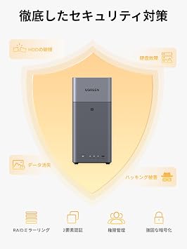 UGREEN NASync DH2300 2-Bay Desktop NAS Kit, NFC One-Touch Connection, Supports 4K Video Playback, Up to 60 TB Storage, For Beginners, Easy Setup