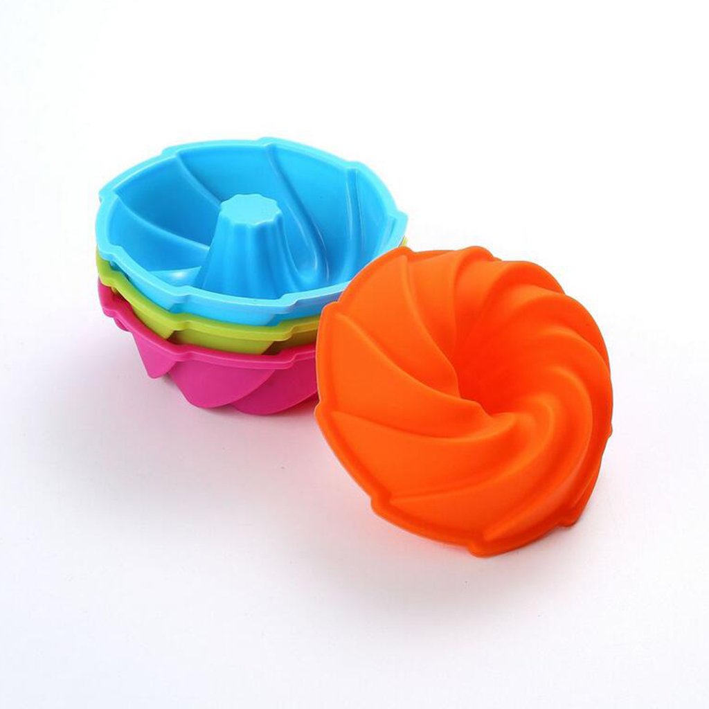 Juego de 3 moldes de silicona para donas y pasteles, 24 piezas