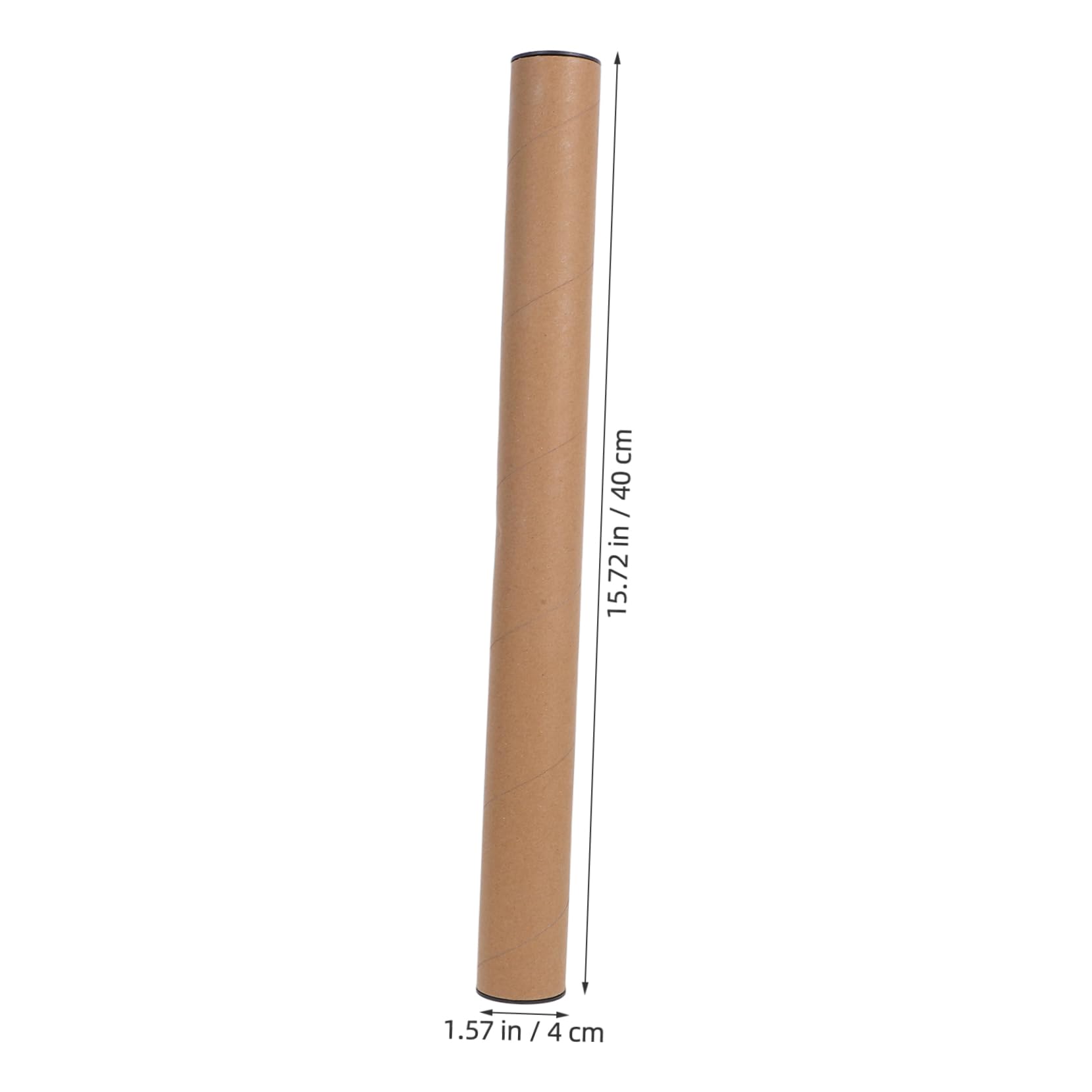 SOLUSTRE 10 Pcs Round Packaging Tubes Kraft Paper Cardboard Mailers with Caps 40x4cm for Artwork and Document Mailing