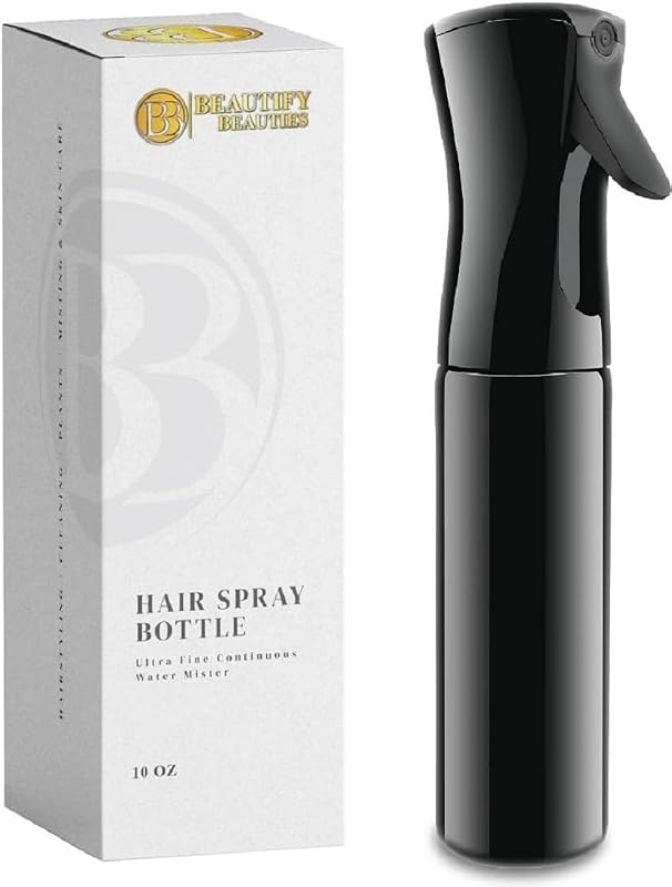 Frasco borrifador de névoa fina BeautifyBeauties BBS3, preto, 300 mL