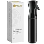 BeautifyBeauties Hair Spray Bottle - Ultra Fine Continuous Water Mister for Hairstyling, Cleaning, Plants, Misting & Skin Care (Black, 10.1 Ounces)