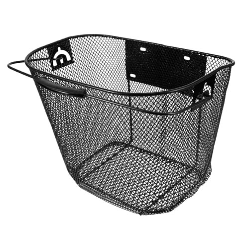 Image of BESPORTBLE Detachable Bike Basket Front Handlebar Metal Wire Bicycle Basket Portable Storage Holder for Cycling Commuting and Shopping, Black