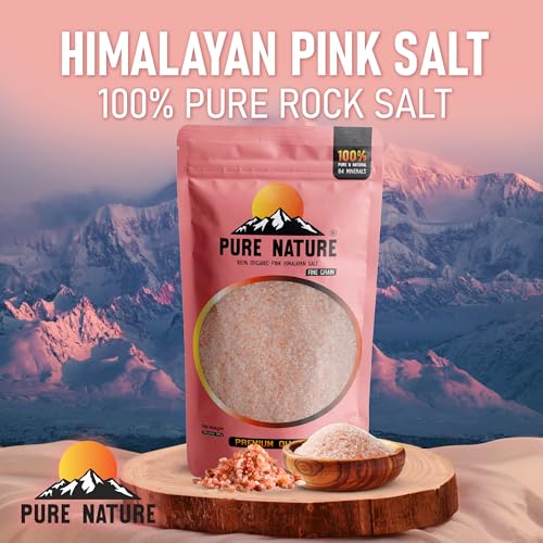 PURE NATURE Himalayan Pink Salt Fine Grain 2 lb Natural Pink Himalayan Rock Salt for Cooking, Baking, and Seasoning, Fine Pink Salt from Pakistan, No Additives, Non-GMO - Thumbnail 2