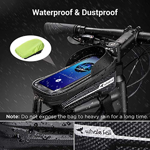 whale fall Waterproof Bike Frame Bag Bike Phone Bag Bicycle Cell Phone Holder for GPS - Bicycle Bag Frame Hard Eva Navi… - Image 7