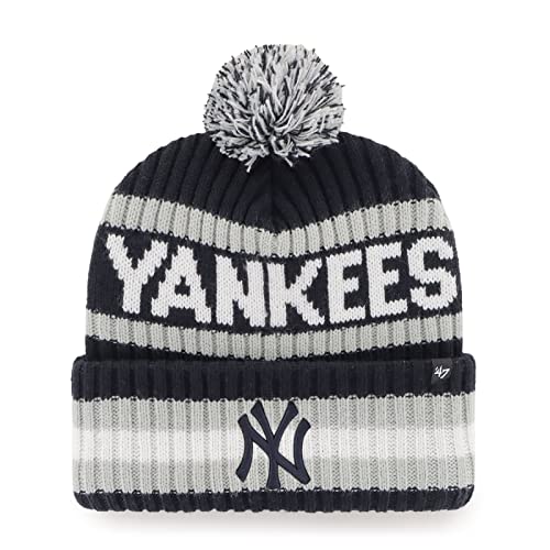 Bonnet tricoté 47 MLB Bering adulte bonnet chaud bleu marine avec pompon